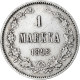 Finlande, Alexander III, Markka, 1892, Helsinki, Argent, TTB+, KM:3.2 - Finlande