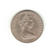 355/ ILE DE MAN : Elizabeth II : 25 Pence 1975 (copper-nickel - 29,39 Grammes) Chat De L'ile De Man - Eiland Man