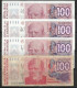 ARGENTINE . LOT DE QUATRE BILLETS DE 100 AUSTRALES . - Argentina