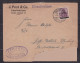 Germany / Saar - 1920 Cover Saarbrucken To Hamburg - Overprinted Stamp - Faults - Briefe U. Dokumente