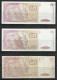 ARGENTINE . LOT DE TROIS BILLETS DE 5 AUSTRALES . - Argentinien