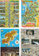 4 POSTCARDS  UK  MAPS WORLD - Landkaarten