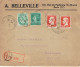 Tarifs Postaux France Du 16-07-1925 (16) Pasteur N° 175 45 C.x 2 + 10 C. Semeuse + 5 C. Blanc Lettre Recommandée 1er éch - 1922-26 Pasteur