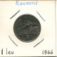1 LEU 1966 ROMÁN OMANIA Moneda #AP663.2.E.A - Rumania