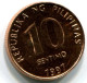 10 CENTIMO 1997 PHILIPPINES UNC Coin #W10961.U.A - Filippijnen