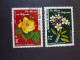 POLYNESIE FRANCAISE, Poste Aérienne, Année 1977, YT N° 126 Et 127 Oblitérés. Fleurs En Polynésie. - Used Stamps