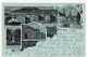 39030002 - Pirna, Mondschein Lithographie Mit Bruecke, Kriegerdenkmal, Marktplatz Und Postamt. Ungelaufen Um 1900 Gute  - Pirna