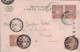 JAPON - CARTE POSTALE POURLA FRANCE EN 1906 - VUE DES LANTERNES EN PIERRE DU PARC DE MIYAJIMA A AKI. - Storia Postale