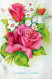 FLOWERS Vintage Postcard CPA #PKE648.GB - Flowers