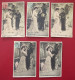 ● LOT De 5 CPA Fantaisie à Mle Marie Mignon à SALINS Par MAURlAC (Cantal) 1905 - Cartes Postales Fantaisies Cachets - Verzamelingen & Kavels