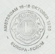 Cover / Postmark Netherlands Lions International - Europa Forum - Rotary, Lions Club