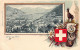 Chur (GR) Totalansicht - Geprägte Schweizer Wappen - Verlag G. Metz 8810 - Churwalden