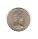 466/ ILE DE MAN : Elizabeth II : 1 Crown 1974 (copper-nickel - 28.76 Grammes) Centenaire Winston Churchill 1874-1974 - Isla Man