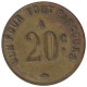 SAINT ETIENNE - 175.03 - Monnaie De Nécessité - 20 Centimes - Chiffres De 8mm - Notgeld