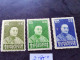 （2185B1） TIMBRE CHINA / CHINE / CINA  3 Timbres * - 1912-1949 Republik