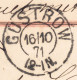Norddeutscher Bund Paketbegleitbrief Güstrow 16.10.1871 Orig. Gelaufen Nach Gera, Aufgabezettel Type MS 1 B - Cartas & Documentos