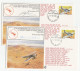 2 Diff SIGNED FLIGHTS Australia To Singapore Via Bahrain COVERS Aviation Flight Cover Fdc Stamps 1980 - Sobre Primer Día (FDC)