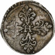 France, Henri III, 1/2 Franc Au Col Plat, 157[?], Troyes, Argent, TB - 1574-1589 Henri III