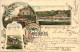 Mülheim An Der Ruhr - Gruss Vom Kahlenberg - Litho 1895 - Muelheim A. D. Ruhr