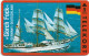 Denmark - KTAS - Ships (Red) - Germany - Gorch Fock - TDKP028C - 09.1993, 5kr, 2.500ex, Used - Dänemark