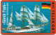 Denmark - KTAS - Ships (Red) - Germany - Gorch Fock - TDKP028E - 03.1994, 5kr, 1.000ex, Used - Denmark