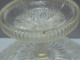 Delcampe - -ANCIEN COMPOTIER VERRE Moulé Avec Une GUIRLANDE De GUI Au Fond Déco Table    E - Glas & Kristall