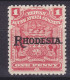 British South Africa Company 1909 Mi. 13, 1 Penny Neue Wappen (Mi. 59) Black Overprinted 'RHODESIA.' MH* (2 Scans) - Ohne Zuordnung