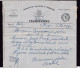 DDFF 931 -- Formule De Télégramme Unilingue - HAL à HOUDENG-GOEGNIES 1882 - Cachet Télégraphique Type 1 Dito - Telegramas