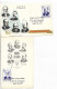 ARGENTINA 1966 MEN OF SCIENCE COMPLETE SET ON 5 FIRST DAY CARDS FDC - Cartas & Documentos