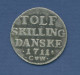 Dänemark 12 Skilling 1711, Frederik IV. Sehr Schön (m1507) - Danemark