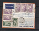 INDOCHINA - 1937 - AIRMAIL COVER HANOI TO PONDICHERRY FRENCH INDIA WITH BACKSTAMPS - Poste Aérienne