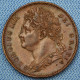 Great Britain •  Farthing 1823 • XF+ / SUP •  Very Rare In This Condition • George IV • Sp# 3822 • Royaume-Uni • [24-596 - B. 1 Farthing