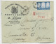 ALGERIE 1FR50 LETTRE ENTETE BRASSERIE GAMBRINUS RESTAURANT M KOPF CONSTANTINE 17.2.1930 POUR ANNECY - Covers & Documents