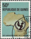 Guinée (Rep) Poste Obl Yv: 446/450 25.Anniversaire De L'Unicef Sauf 449 (Beau Cachet Rond) - Guinée (1958-...)