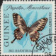 Guinée (Rep) Avion Obl Yv: 32/34 Papillons (Beau Cachet Rond) 34 Dent Manquante - Guinée (1958-...)