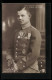 Foto-AK Sanke Nr. 444: Unser Erfolgreicher Kampfflieger Leutnant Max Müller, Ordensspange  - 1914-1918: 1ère Guerre