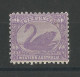 Stamp Six Pence Western Australia W Crown Signed * Charnière Violet  Swan  Cygne  Australie - Mint Stamps