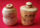 2 Tabatières Anciennes Asie Décor Erotique Curiosa Old Snuff Box Flacon à Tabac à Priser Tobacco Chine Ou Japon - Tabaksdozen (leeg)