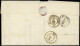 Let EMISSION DE 1849 - 1 Et 5, 10c. Et 40c. Obl. PC 2686 S. LAC, Càd T15 RIVES-DE-GIER 4/12/52, TTB - 1849-1876: Classic Period