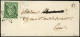 Let EMISSION DE 1849 - 2b   15c. Vert FONCE, Obl. ETOILE S. Petite LSC De Paris Pour Paris 16/6/53, TTB, Certif. Calves - 1849-1876: Klassik