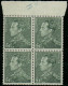 N° 433 XX En Bloc De 4 Avec Variété "Col Blanc" - 1936-51 Poortman