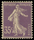 ** EMISSIONS DU XXe SIECLE - 136   Semeuse Chiffres Maigres, 35c. Violet, T IIA, TB - Unused Stamps