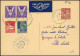 Let Poste Aérienne Militaire -  Etats-Unis N°458 PAIRE Surch. RF, Algérie N°173 Et 181 S. CP Entier 80c. Iris Obl. POSTE - Militärische Luftpost