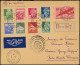 Let Poste Aérienne Militaire -  6c. Rouge Surch. RF, Algérie N°165, 171/73, 177, 181, 189 Et 191, Tous Obl. POSTE NAVALE - Correo Aéreo Militar