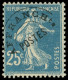 ** PREOBLITERES - 56a Semeuse Camée, 25c. Bleu, Surch. Fine, TB - 1893-1947