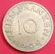 10 Franken Saarland 1954 (Allemagne) - 10 Francos