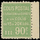 ** COLIS POSTAUX  (N° Et Cote Maury) - 28H  90c. Vert, NON EMIS, Grande RARETE, Superbe, Certif. JF Brun - Mint/Hinged