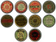VARIETES - 138   Semeuse Camée, 10c. Rouge Sur Bleu Et Rouge Sur Rouge, 19 Timbres Monnaies, TB - Used Stamps