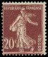 * VARIETES - 139   Semeuse Camée, 20c. Brun-rouge, DOUBLE IMPRESSION, R Et TB. C - Unused Stamps