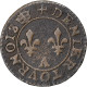 France, Henri III, Denier Tournois, Paris, Couronne, Cuivre, TB, Gadoury:450 - 1574-1589 Henry III